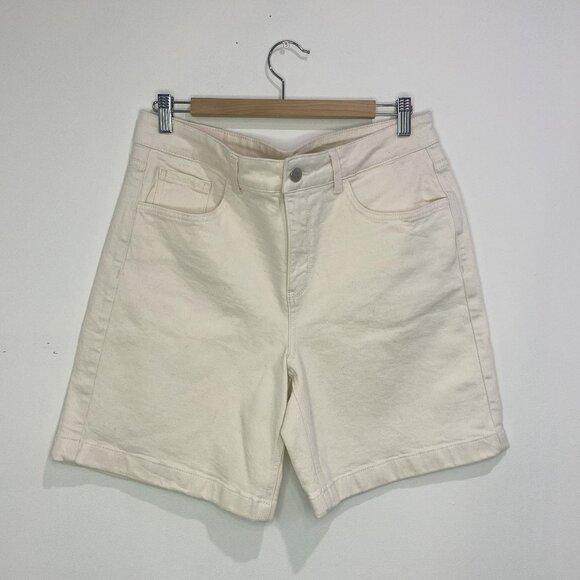 Tristan - Wide leg, 5-pocket, Jean/Denim, Beige, Hise Rise, Shorts, Size 16 - Picture 1 of 8